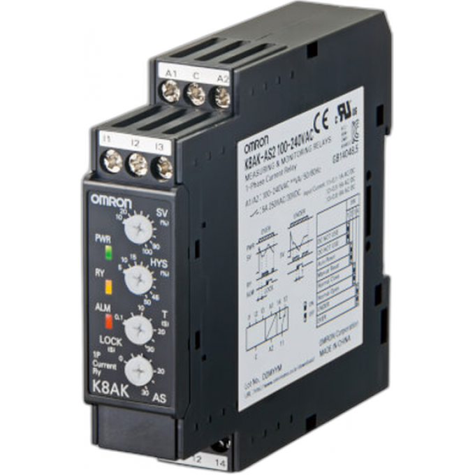 Реле измерительное OMRON DIN-рейка Высокая K8AK-AS