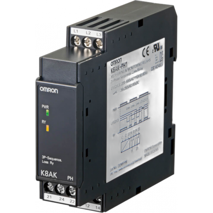 Реле измерительное OMRON DIN-рейка Высокая K8AK-PH