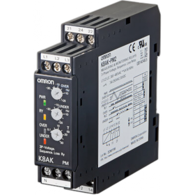 Реле измерительное OMRON DIN-рейка Высокая K8AK-PM