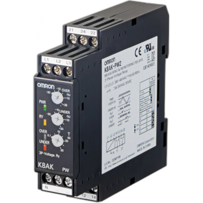 Реле измерительное OMRON DIN-рейка Высокая K8AK-PW