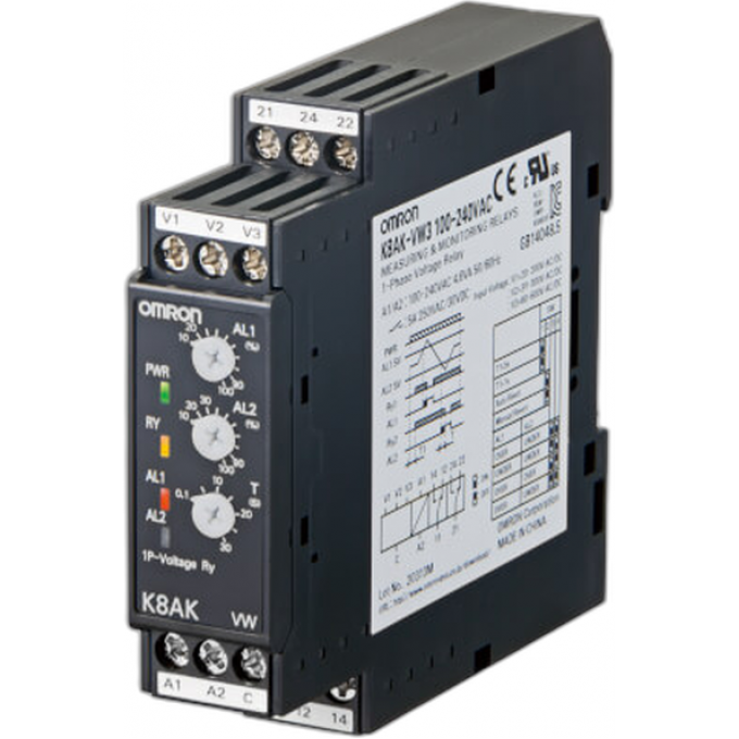 Реле измерительное OMRON DIN-рейка Высокая K8AK-VW