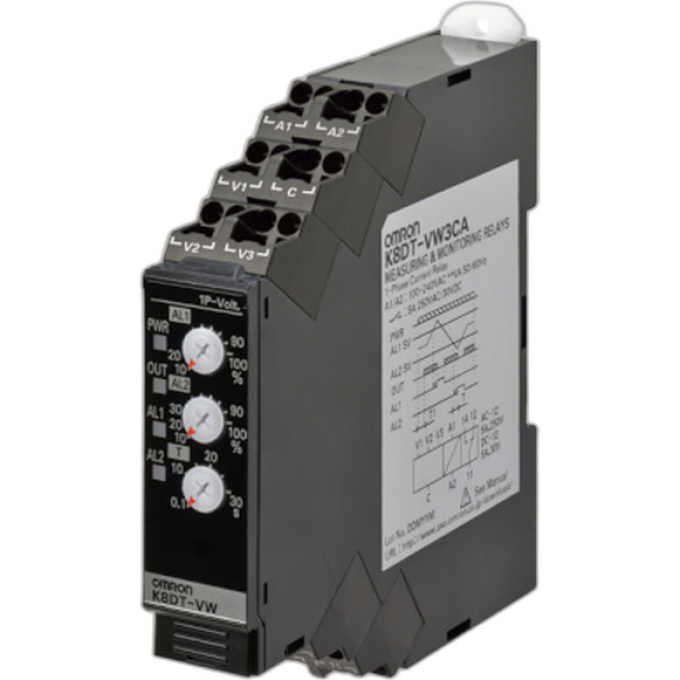 Реле измерительное OMRON DIN-рейка Измерение напряжения K8DT-VW